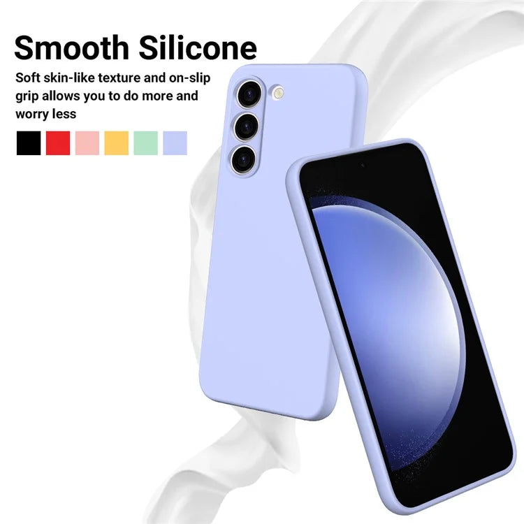 For Samsung Galaxy S23 Case, Liquid Silicone + Soft Lining Phone Protector with Strap