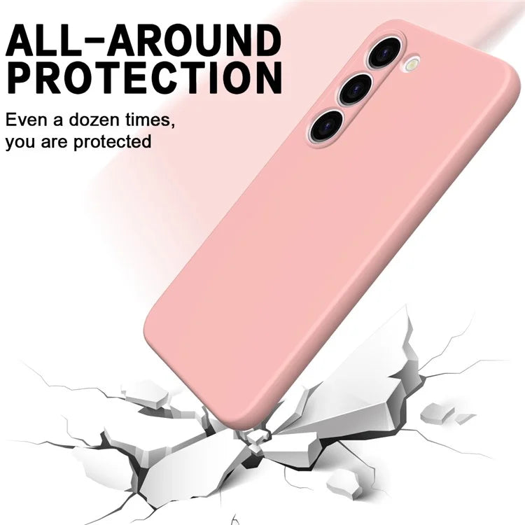 For Samsung Galaxy S23 Case, Liquid Silicone + Soft Lining Phone Protector with Strap