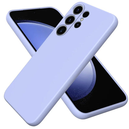 For Samsung Galaxy S23 Ultra Case Liquid Silicone + Soft Lining Scratch Proof Phone Cover with Strap