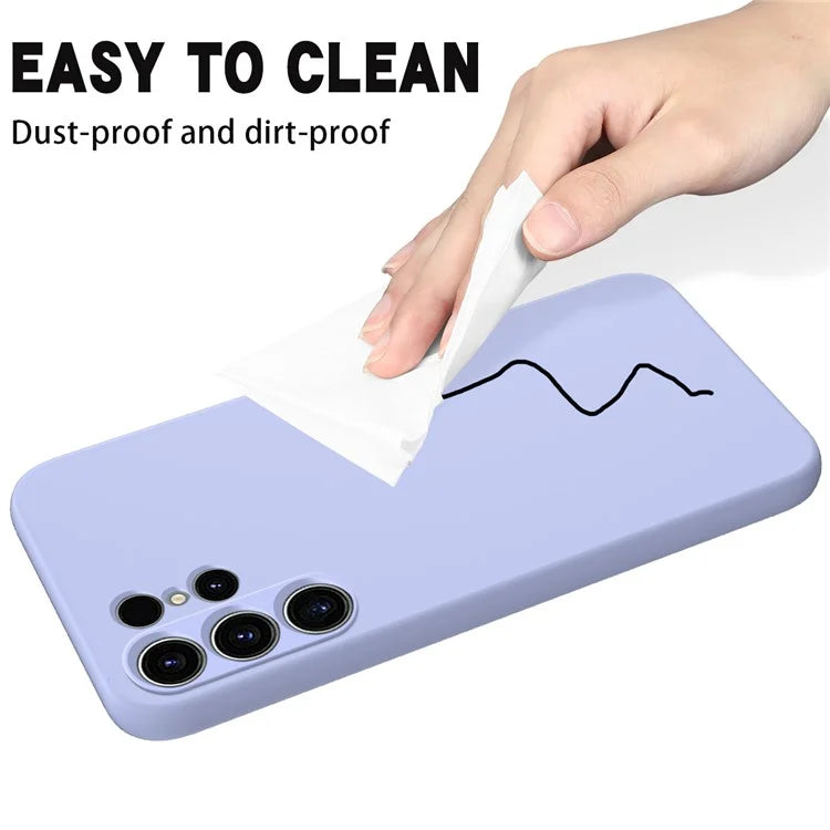 For Samsung Galaxy S23 Ultra Case Liquid Silicone + Soft Lining Scratch Proof Phone Cover with Strap