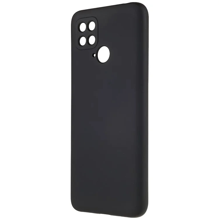 For Xiaomi Poco C40 4G Liquid Silicone Texture Phone Case 2.0mm Thick TPU Arc Edge Shock Absorption Cover