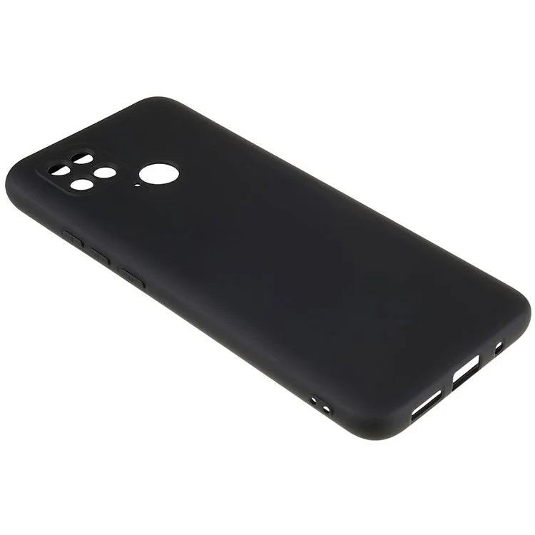 For Xiaomi Poco C40 4G Liquid Silicone Texture Phone Case 2.0mm Thick TPU Arc Edge Shock Absorption Cover