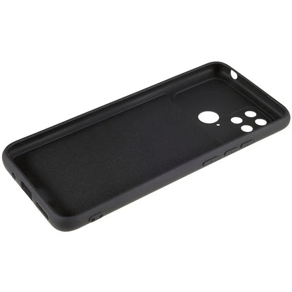 For Xiaomi Poco C40 4G Liquid Silicone Texture Phone Case 2.0mm Thick TPU Arc Edge Shock Absorption Cover