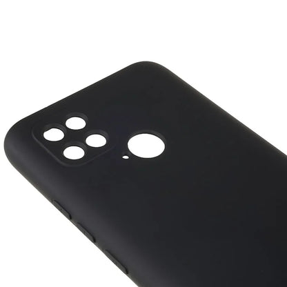 For Xiaomi Poco C40 4G Liquid Silicone Texture Phone Case 2.0mm Thick TPU Arc Edge Shock Absorption Cover