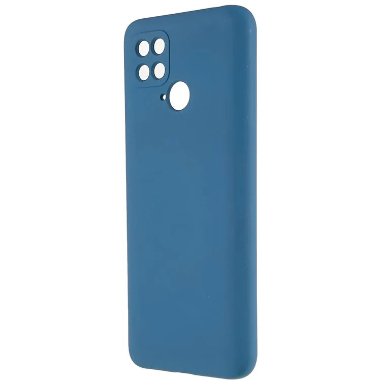 For Xiaomi Poco C40 4G Liquid Silicone Texture Phone Case 2.0mm Thick TPU Arc Edge Shock Absorption Cover