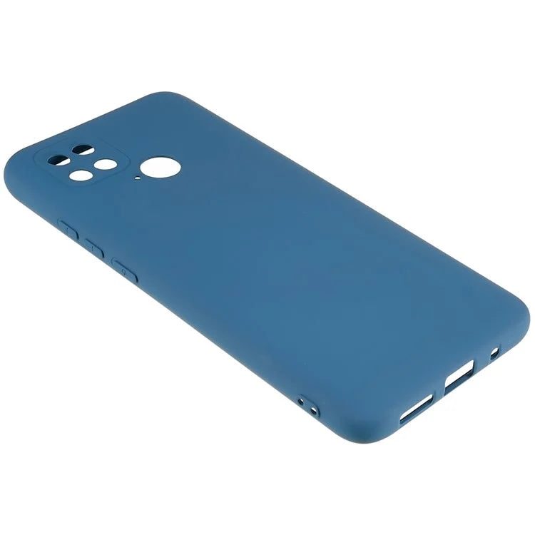 For Xiaomi Poco C40 4G Liquid Silicone Texture Phone Case 2.0mm Thick TPU Arc Edge Shock Absorption Cover