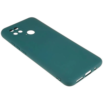 For Xiaomi Poco C40 4G Liquid Silicone Texture Phone Case 2.0mm Thick TPU Arc Edge Shock Absorption Cover