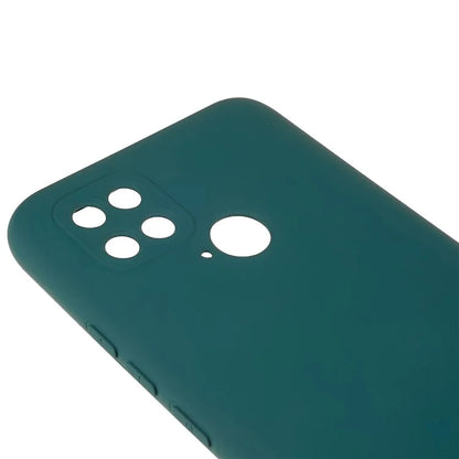For Xiaomi Poco C40 4G Liquid Silicone Texture Phone Case 2.0mm Thick TPU Arc Edge Shock Absorption Cover