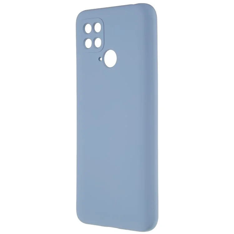 For Xiaomi Poco C40 4G Liquid Silicone Texture Phone Case 2.0mm Thick TPU Arc Edge Shock Absorption Cover