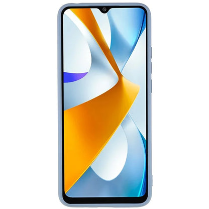 For Xiaomi Poco C40 4G Liquid Silicone Texture Phone Case 2.0mm Thick TPU Arc Edge Shock Absorption Cover