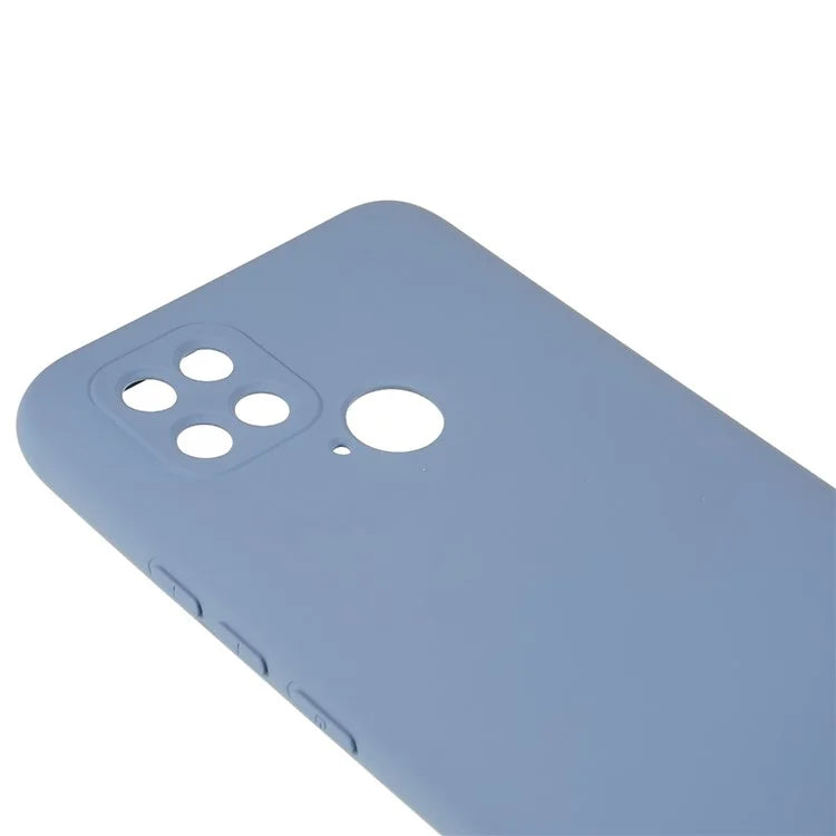 For Xiaomi Poco C40 4G Liquid Silicone Texture Phone Case 2.0mm Thick TPU Arc Edge Shock Absorption Cover