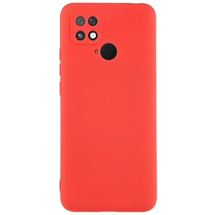For Xiaomi Poco C40 4G Liquid Silicone Texture Phone Case 2.0mm Thick TPU Arc Edge Shock Absorption Cover