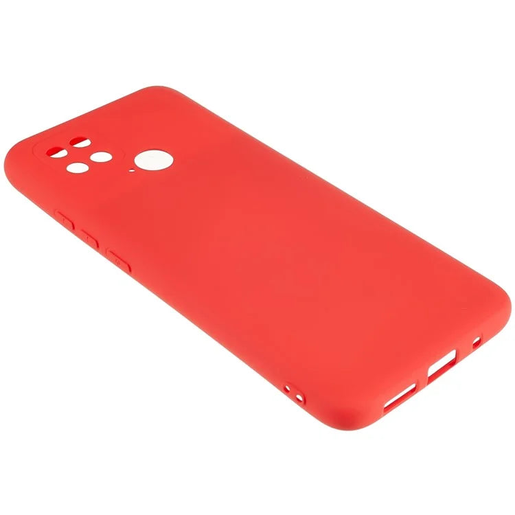 For Xiaomi Poco C40 4G Liquid Silicone Texture Phone Case 2.0mm Thick TPU Arc Edge Shock Absorption Cover