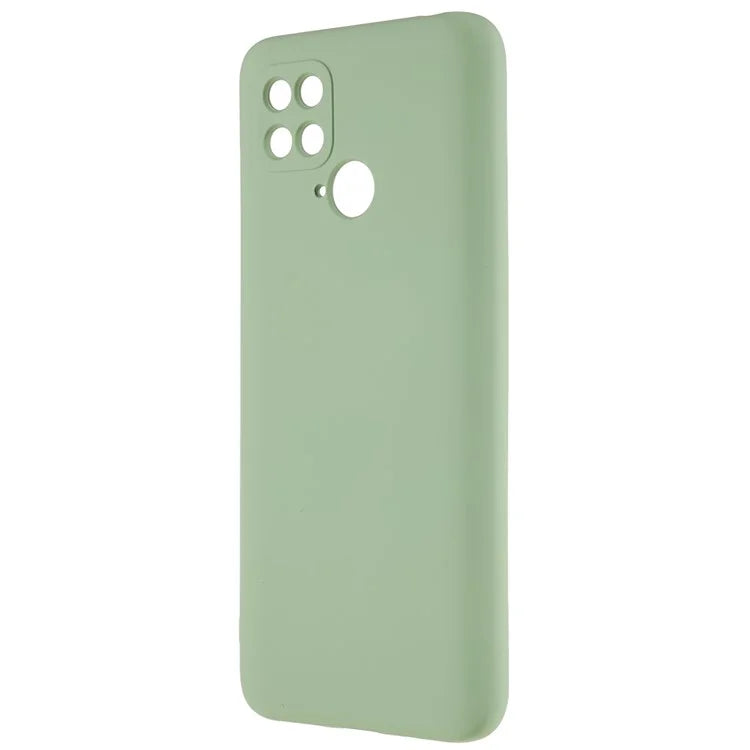 For Xiaomi Poco C40 4G Liquid Silicone Texture Phone Case 2.0mm Thick TPU Arc Edge Shock Absorption Cover