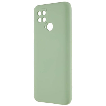 For Xiaomi Poco C40 4G Liquid Silicone Texture Phone Case 2.0mm Thick TPU Arc Edge Shock Absorption Cover