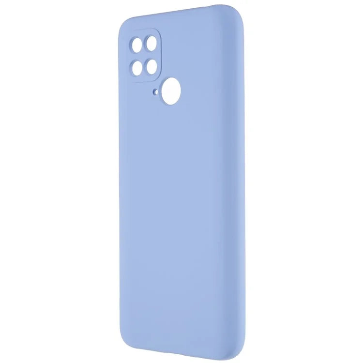 For Xiaomi Poco C40 4G Liquid Silicone Texture Phone Case 2.0mm Thick TPU Arc Edge Shock Absorption Cover