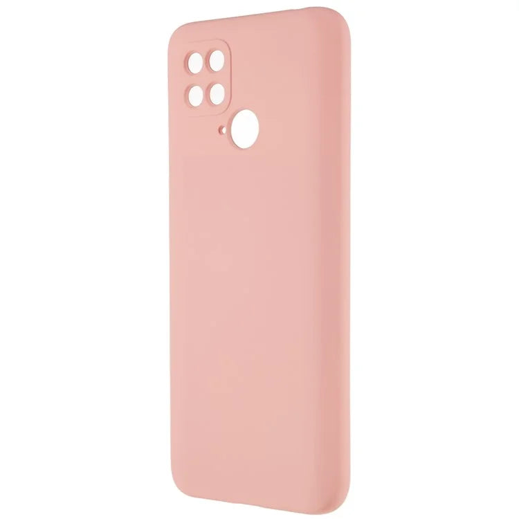 For Xiaomi Poco C40 4G Liquid Silicone Texture Phone Case 2.0mm Thick TPU Arc Edge Shock Absorption Cover
