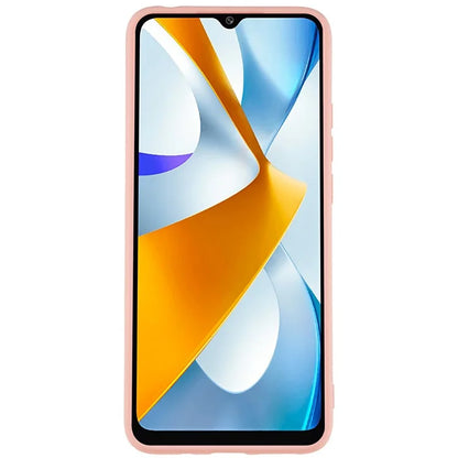 For Xiaomi Poco C40 4G Liquid Silicone Texture Phone Case 2.0mm Thick TPU Arc Edge Shock Absorption Cover