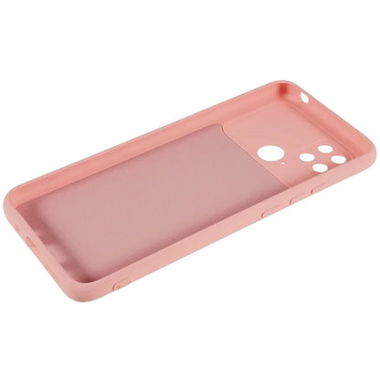 For Xiaomi Poco C40 4G Liquid Silicone Texture Phone Case 2.0mm Thick TPU Arc Edge Shock Absorption Cover
