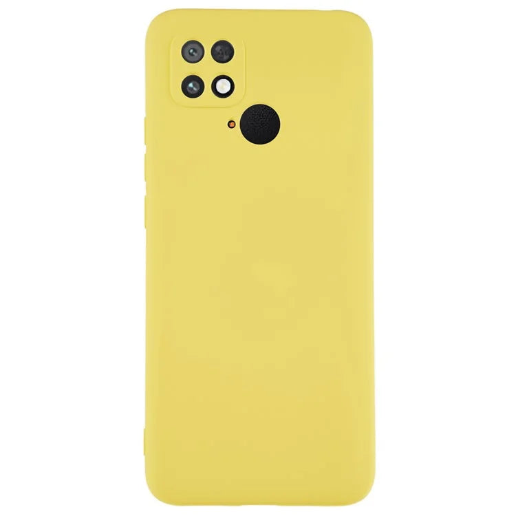 For Xiaomi Poco C40 4G Liquid Silicone Texture Phone Case 2.0mm Thick TPU Arc Edge Shock Absorption Cover