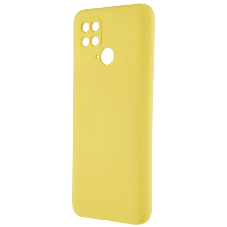 For Xiaomi Poco C40 4G Liquid Silicone Texture Phone Case 2.0mm Thick TPU Arc Edge Shock Absorption Cover
