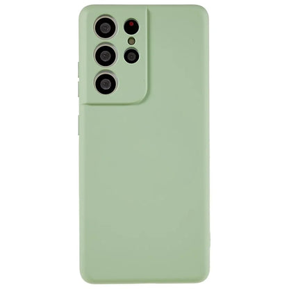 For Samsung Galaxy S21 Ultra 5G Soft TPU Phone Case Liquid Silicone Texture Arc Edge 2.0mm Thick Anti-Scratch Cover
