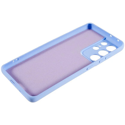For Samsung Galaxy S21 Ultra 5G Soft TPU Phone Case Liquid Silicone Texture Arc Edge 2.0mm Thick Anti-Scratch Cover