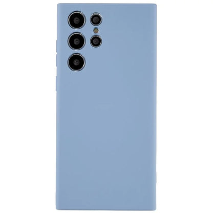 For Samsung Galaxy S22 Ultra 5G TPU Shock-Absorption Flexible Phone Case Liquid Silicone Texture 2.0mm Thick Arc Edge Camera Protection Cover
