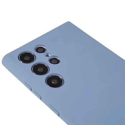 For Samsung Galaxy S22 Ultra 5G TPU Shock-Absorption Flexible Phone Case Liquid Silicone Texture 2.0mm Thick Arc Edge Camera Protection Cover