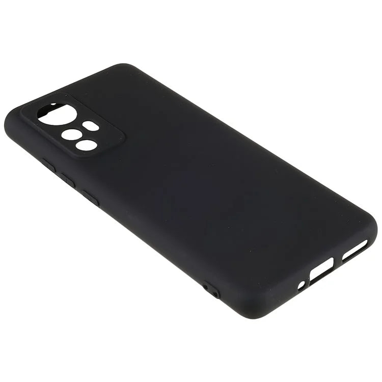 For Xiaomi 12 5G / 12X 5G / 12S 5G Soft TPU Liquid Silicone Texture Phone Case 2.0mm Thick Arc Edge Anti-Scratch Cover