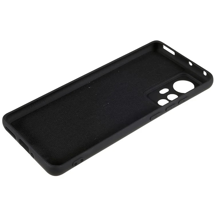 For Xiaomi 12 5G / 12X 5G / 12S 5G Soft TPU Liquid Silicone Texture Phone Case 2.0mm Thick Arc Edge Anti-Scratch Cover