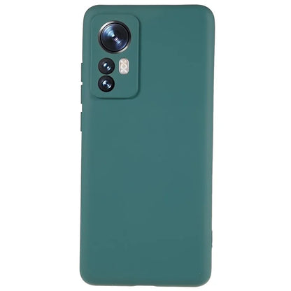 For Xiaomi 12 5G / 12X 5G / 12S 5G Soft TPU Liquid Silicone Texture Phone Case 2.0mm Thick Arc Edge Anti-Scratch Cover