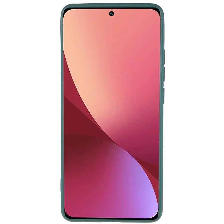 For Xiaomi 12 5G / 12X 5G / 12S 5G Soft TPU Liquid Silicone Texture Phone Case 2.0mm Thick Arc Edge Anti-Scratch Cover