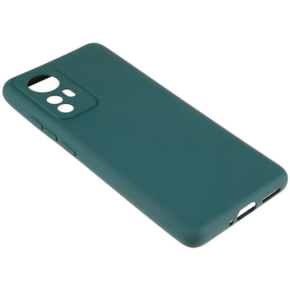 For Xiaomi 12 5G / 12X 5G / 12S 5G Soft TPU Liquid Silicone Texture Phone Case 2.0mm Thick Arc Edge Anti-Scratch Cover