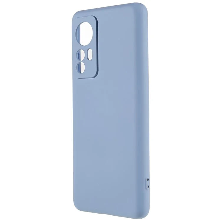 For Xiaomi 12 5G / 12X 5G / 12S 5G Soft TPU Liquid Silicone Texture Phone Case 2.0mm Thick Arc Edge Anti-Scratch Cover