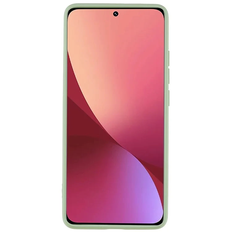 For Xiaomi 12 5G / 12X 5G / 12S 5G Soft TPU Liquid Silicone Texture Phone Case 2.0mm Thick Arc Edge Anti-Scratch Cover