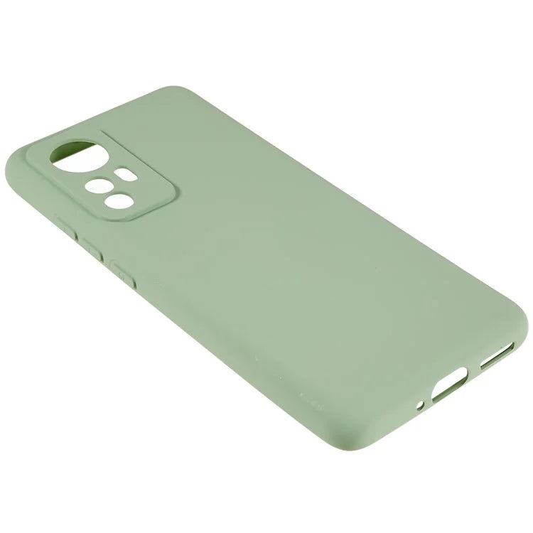 For Xiaomi 12 5G / 12X 5G / 12S 5G Soft TPU Liquid Silicone Texture Phone Case 2.0mm Thick Arc Edge Anti-Scratch Cover