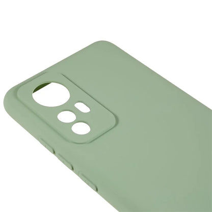 For Xiaomi 12 5G / 12X 5G / 12S 5G Soft TPU Liquid Silicone Texture Phone Case 2.0mm Thick Arc Edge Anti-Scratch Cover