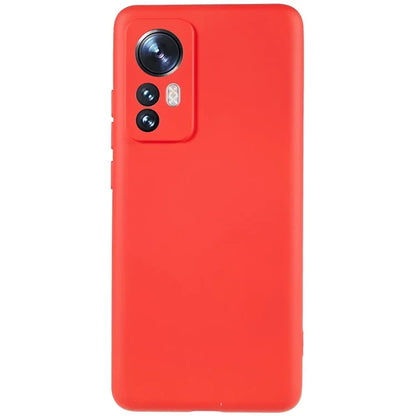 For Xiaomi 12 5G / 12X 5G / 12S 5G Soft TPU Liquid Silicone Texture Phone Case 2.0mm Thick Arc Edge Anti-Scratch Cover