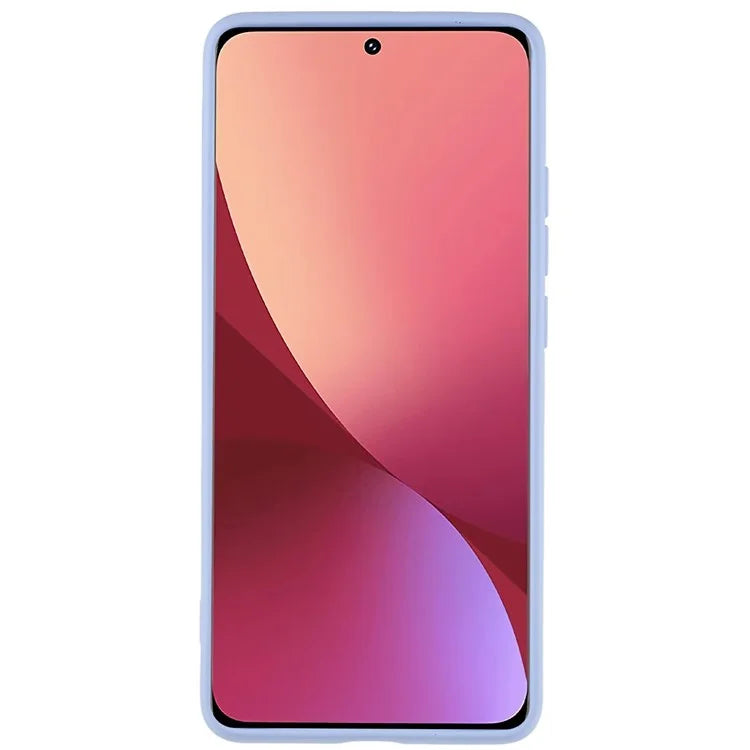 For Xiaomi 12 5G / 12X 5G / 12S 5G Soft TPU Liquid Silicone Texture Phone Case 2.0mm Thick Arc Edge Anti-Scratch Cover