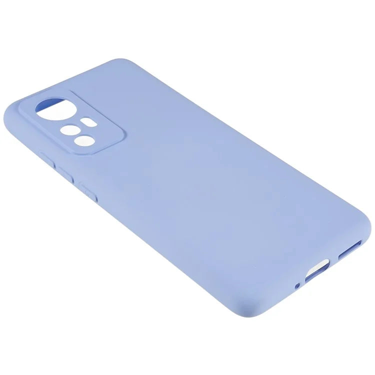 For Xiaomi 12 5G / 12X 5G / 12S 5G Soft TPU Liquid Silicone Texture Phone Case 2.0mm Thick Arc Edge Anti-Scratch Cover