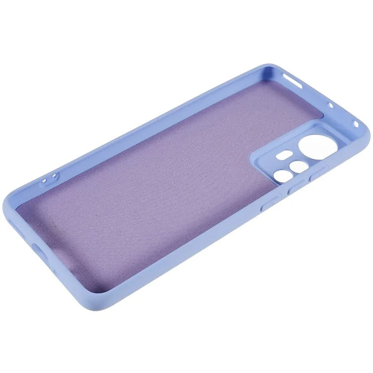 For Xiaomi 12 5G / 12X 5G / 12S 5G Soft TPU Liquid Silicone Texture Phone Case 2.0mm Thick Arc Edge Anti-Scratch Cover