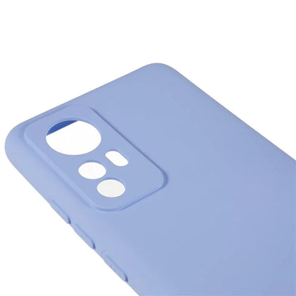 For Xiaomi 12 5G / 12X 5G / 12S 5G Soft TPU Liquid Silicone Texture Phone Case 2.0mm Thick Arc Edge Anti-Scratch Cover