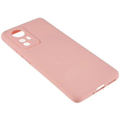 For Xiaomi 12 5G / 12X 5G / 12S 5G Soft TPU Liquid Silicone Texture Phone Case 2.0mm Thick Arc Edge Anti-Scratch Cover