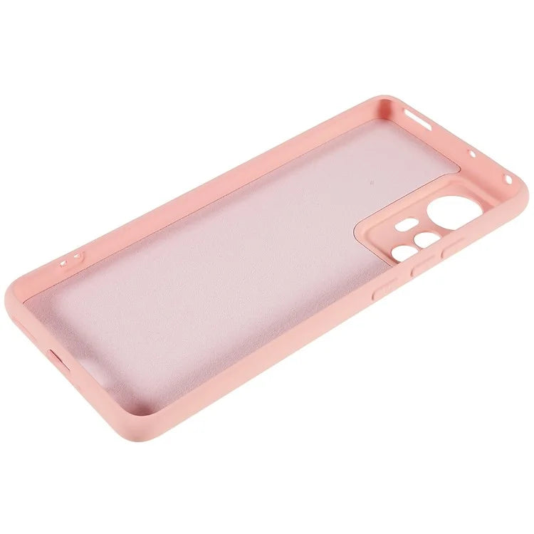 For Xiaomi 12 5G / 12X 5G / 12S 5G Soft TPU Liquid Silicone Texture Phone Case 2.0mm Thick Arc Edge Anti-Scratch Cover
