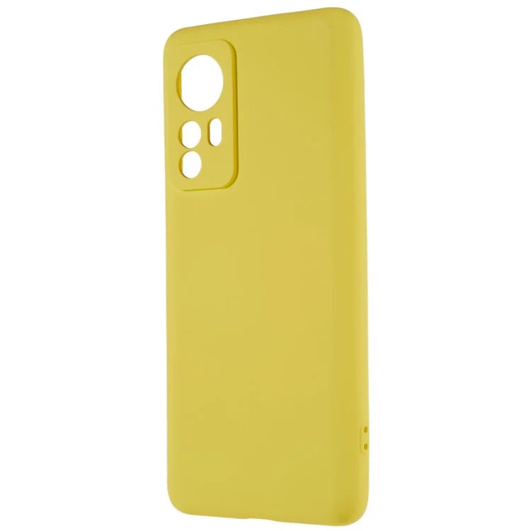 For Xiaomi 12 5G / 12X 5G / 12S 5G Soft TPU Liquid Silicone Texture Phone Case 2.0mm Thick Arc Edge Anti-Scratch Cover