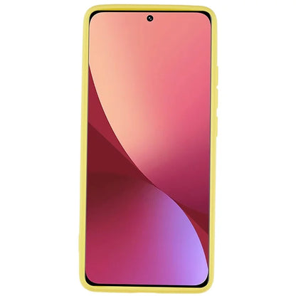 For Xiaomi 12 5G / 12X 5G / 12S 5G Soft TPU Liquid Silicone Texture Phone Case 2.0mm Thick Arc Edge Anti-Scratch Cover