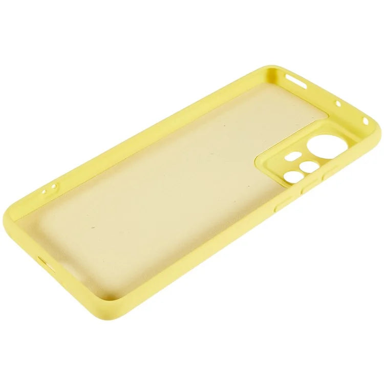 For Xiaomi 12 5G / 12X 5G / 12S 5G Soft TPU Liquid Silicone Texture Phone Case 2.0mm Thick Arc Edge Anti-Scratch Cover