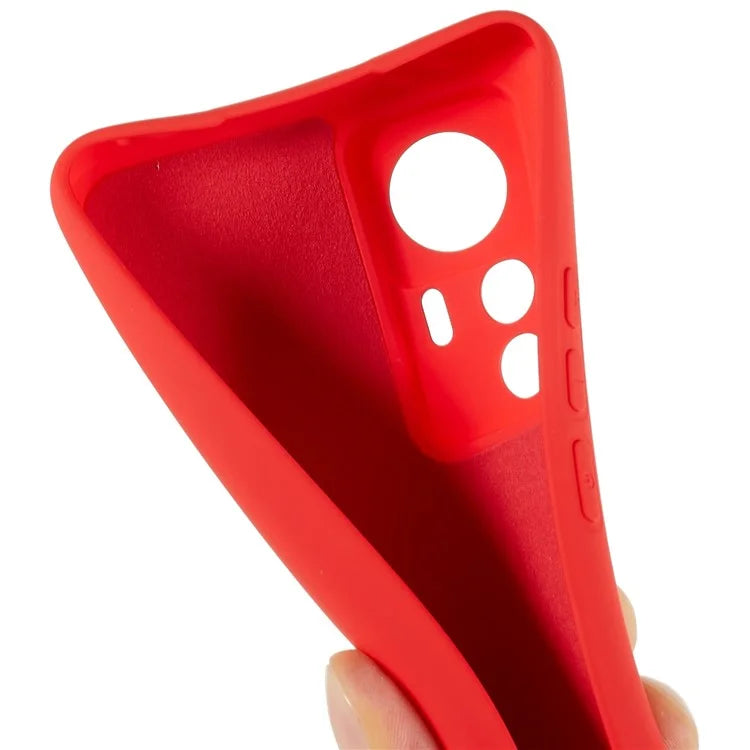 For Xiaomi 12T 5G / Redmi K50 Ultra 5G Soft TPU Arc Edge 2.0mm Thick Protective Cover Liquid Silicone Texture Camera Protection Phone Case