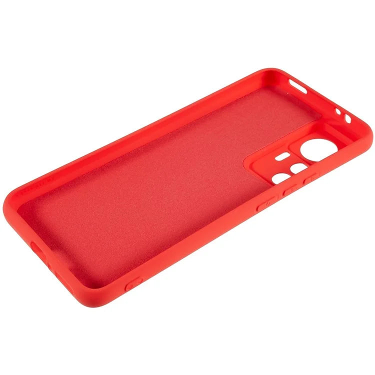 For Xiaomi 12T 5G / Redmi K50 Ultra 5G Soft TPU Arc Edge 2.0mm Thick Protective Cover Liquid Silicone Texture Camera Protection Phone Case